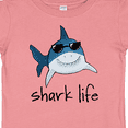 thumbnail image 4 of Inktastic Shark Life Fun Shark With Sunglasses Boys or Girls Baby T-Shirt, 4 of 5