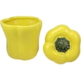 thumbnail image 5 of Ebros 10" H Ceramic Yellow Bell Pepper Vegetable Canister Container Jar With Lid, 5 of 6