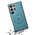 thumbnail image 4 of Decase for Samsung Galaxy S23 FE, [Compatible with Mag-Safe] Premium PU Leather Shockproof Rugged Bumper Case Support Magnetic Car Mount Ultra Thin Magnetic Phone Shell - Blue, 4 of 5