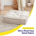 thumbnail image 2 of Almohada de suelo Sweet Home Collection, grande, cuadrada, color marfil, paquete de 2, 2 of 6