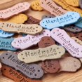 thumbnail image 4 of 50Pcs PU Leather Labels Tags for Handmade DIY Hats Bags with Love Label for Clothes Sewing Tags Acc, 4 of 5