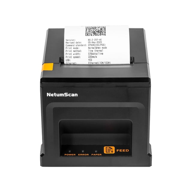 NetumScan USB POS Receipt Printer, 80mm Thermal Receipt Printer with Auto Cutter Cash Drawer, 300mm/s, USB Interface, Support Windows/Mac/Linux, Restaurant Kitchen P