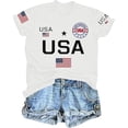 thumbnail image 3 of ibiyuan 250th Anniversary Usa Shirt Holiday Shirts for Women Round Neck Fourth Of July Shirts Funny Short Sleeve Independence Day Women Shirts Tee Tops, 3 of 3