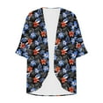 thumbnail image 5 of Nmnitkp Womens Cardigan High-Quality Fabric Summer Cardigan Floral Print Puff Sleeve Kimono Cardigan Loose Cover Up Casual Blouse Tops, 5 of 5