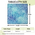 thumbnail image 2 of Blue White Tie Dye Cracked Pattern Square Fitted Tablecloth with Elastic Edge,Square Table Cover,Washable Elastic Table Cover for Home Kitchen Party Decor 36"x36", 2 of 6