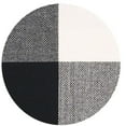 thumbnail image 3 of Housse de Coussin en Lin à Carreaux Noir et Blanc, 3 of 7