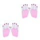 thumbnail image 3 of Qarigey Guantes sin dedos para mujer Accesorios Emo Decoración Actividades al aire libre Buena elasticidad Clima frío rosa claro corto Rosa claro corto 2Conjunto, 3 of 6