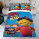 thumbnail image 4 of Sid el Niño Científico Conjunto de sábanas temático, trío de piezas, cómodo y amigable con la piel, diseño único, regalo de decoración para el hogar para familiares, amigos y fans,173cm *218cm, 4 of 6