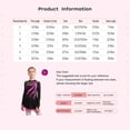 thumbnail image 6 of TiaoBug Kids Girls Figure Ice Skating Dress Long Sleeve Chiffon Tutu Skirt Leotard Ballet Dance Practice Outfit Red 14, 6 of 6