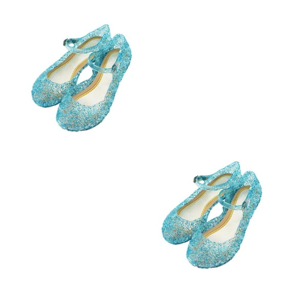 Hemoton  2 Pairs Girls Sandal Sandals for Women Slides Woman Chunky Child Sky-blue