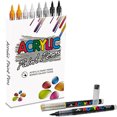 thumbnail image 2 of Acrylic Permanent Marker Waterproof , 1mm-6mm Width Felt Point Paint Pens 8pcs for Christmas Rock Painting, Plastic ,Ceramic, Wood, Canvas, Stone, Calligraphy, Card Making, DIY Crafts, 2 of 5