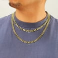 thumbnail image 2 of Nuragold 10K Real Yellow Gold Cuban Curb Link Chain Necklace 16"-30" (2mm-7.5mm) Italian Jewelry for Men & Women, 2 of 23