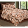 thumbnail image 4 of C&F Home Rustic Buck Ridge Trail Cabin Lodge Deer Stag Pinecone Orange Brown Tan King 3 Piece Reversible Quilt Coverlet Set King 3 Piece Set Brown, 4 of 6
