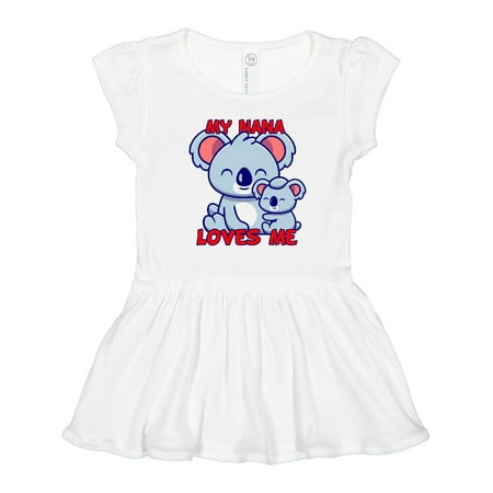 

Inktastic My Nana Loves Me Koala Girls Toddler Dress
