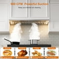 thumbnail image 6 of BRANO 30 Inch Range Hood Insert,900 CFM Smart Voice/Gesture/Touch Control,with 4 Speed Exhaust Fan, 6 of 8