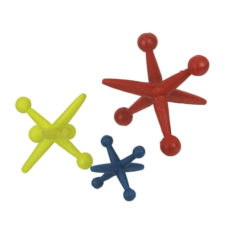 Zeckos Set of 3 Red Blue Yellow Enamel Cast Iron Decorative Jack Accent Sculpture Decor