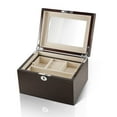 thumbnail image 2 of Modern Hi Gloss Coffee Tone 18 Note Music Jewelry Box - Preciosa - SWISS, 2 of 2
