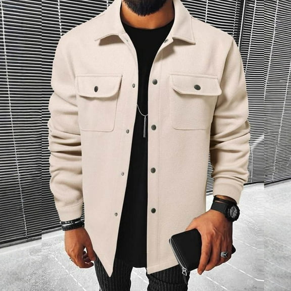 LIBRCLO Long Sleeve Shirts for Men Flannel Shirts with Pockets Classic Fit Button Down Shirt Jackets