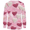 thumbnail image 4 of BVOFAR T-Shirts à Manches Longues Col Rond pour Femmes Imprimé Cœur Mignon Décontracté Grande Taille Tops Confortables 2025, 4 of 5