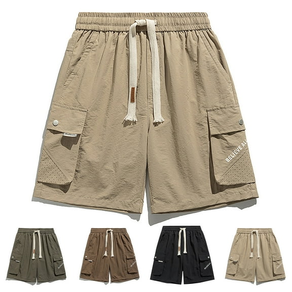 Up to 65% off Xunlbb Men's Cargo Shorts with Pockets Men's Casual Daily Outdoor Beach Lightweight And Breathable Work Shorts Gift for Him, M-8XL