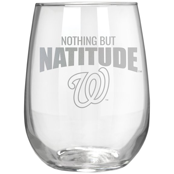 Washington Nationals Etched 17oz. Rally Cry Stemless Wine Glass