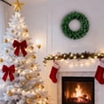 thumbnail image 7 of Artificial Green Christmas Wreath,19.69 Inch Full Greenery Wreath,Large Front Door Wall Window Fireplace Mantel Hanging Ornament,Indoor Outdoor Xmas Holiday Home Decor, 7 of 7