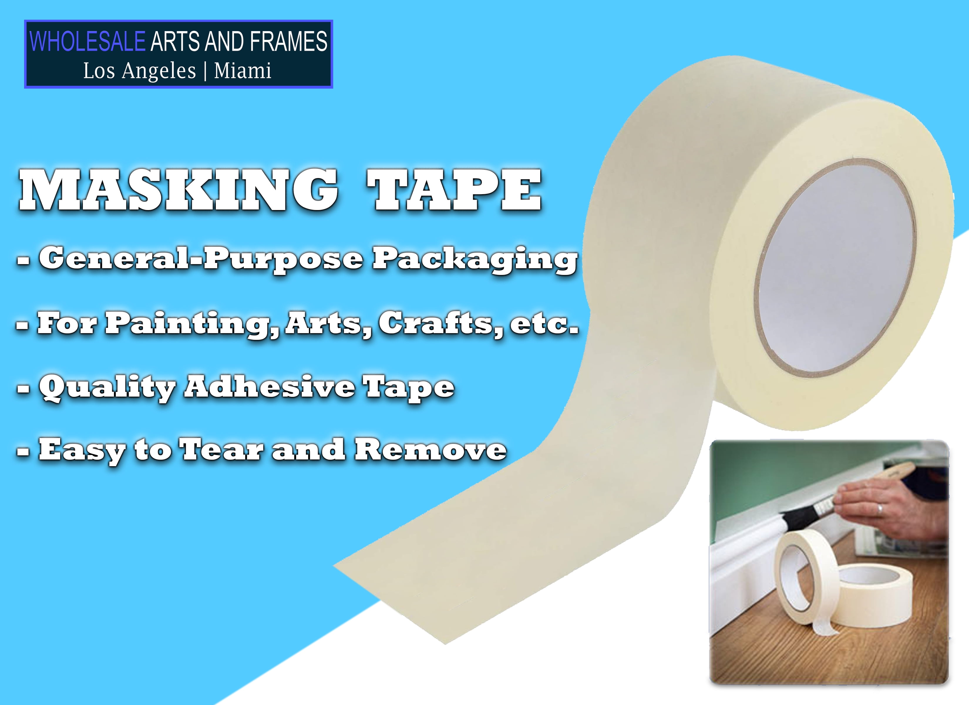 Geneal Masking Tape 10-60MM 20M For Painter Painting Decoreting Art Craft