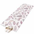 thumbnail image 2 of 2'x6' Rug Runners for Hallways Kitchen, Purple Leaves Farm Non Slip Entryway Beside Floor Carpet Runner, Herbs Flowers Pastoral Country Washable Laundry Room Bedroom Throw Rugs Mat for Family Pet, 2 of 8