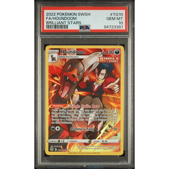 2022 Pokemon Sword and Shield Brilliant Stars Houndoom #TG10 PSA 10