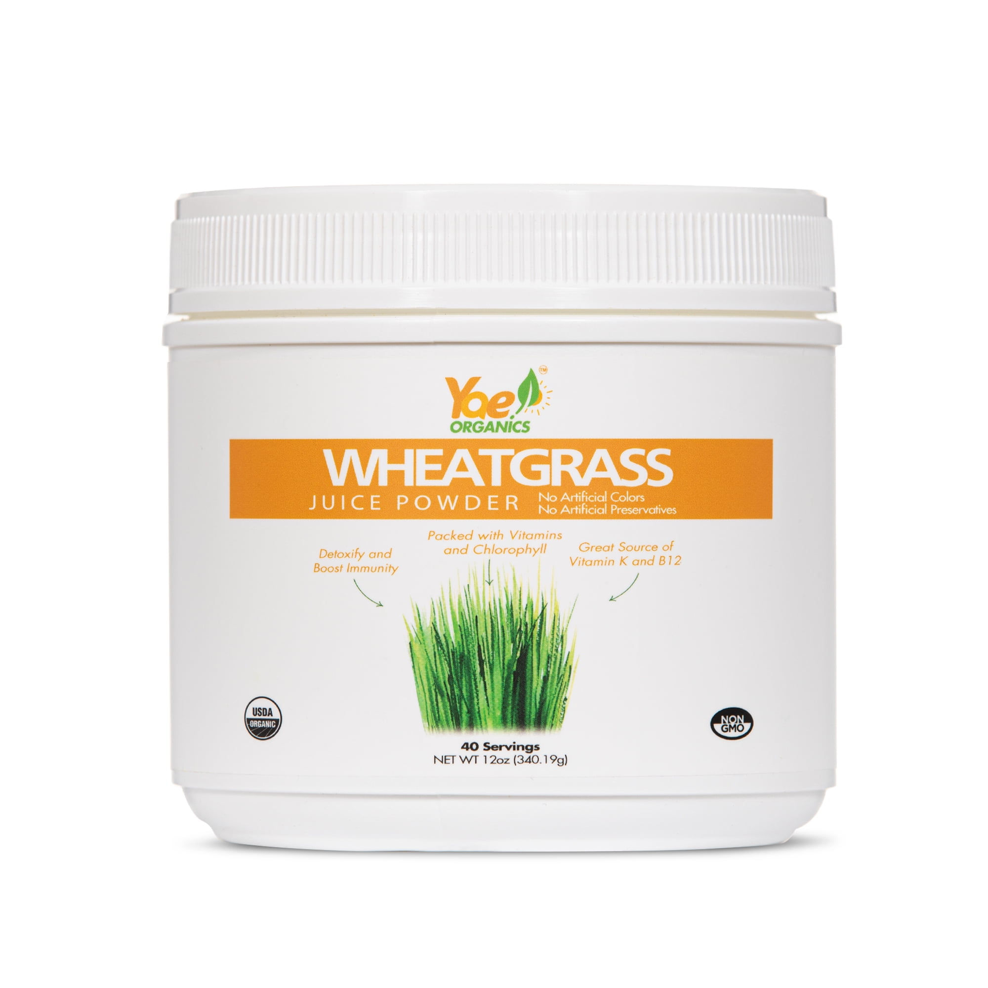 Yae Organics Organic Keto Wheatgrass Juice Powder (1 Serving=5 Shots