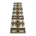thumbnail image 2 of Emma + Oliver Fe 2x7 Ivory Olefin Accent Rug with Complementary Southwestern Pattern in Beige, Black and Brown and Jute Backing, 2 of 6