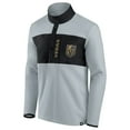 thumbnail image 2 of Men's Fanatics Gray/Black Vegas Golden Knights Hockey Polar Fleece Quarter-Snap Jacket, 2 of 3