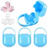 purifyou PurePouch BPA-Free Pacifier and Nipple Shield Cases - Set of 3 Baby Blue | Case for Diaper Bag & Stroller | Pacifier Box for Travel | Keeps Baby’s Binkies Clean and Accessible