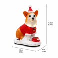 thumbnail image 4 of Christmas Corgi Dog Figurine,Cute Lighted Puppy Statue with Santa Outfit,Warm LED Lights,Excellent Christmas Tabletop Decor for Indoor Home Party, 4 of 7