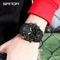 thumbnail image 4 of SANDA 2022 Fashion Men Watches Top Brand Luxury Male Quartz Watch 50M Waterproof Sport Digital Wristwatch Relogio Masculino 3106, 4 of 6