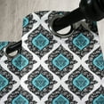 thumbnail image 3 of Ambesonne Floral Grommet Curtain, Victorian Antique Style, 50" x 96", Black Aqua White, 3 of 6