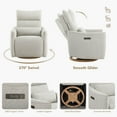 thumbnail image 4 of Spruce & Spring Dual-Motor Power Swivel Recliner with Lumbar Pillow for Nursery & Living Room, Dove Gray, 4 of 8