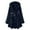 Navy, variant on Virmaxy Womens Oversized Solid Sherpa Fleece Hoodies Cute Cat Butterfly Embroider Hooded Cardigan Button Long Sleeve Fuzzy Fleece Blouse Side Button Plush Jacket Black M