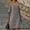 ZC-Gray, variant on Meichang Linen Dresses for Women 2024 Lace V Neck 3/4 Sleeve Knee Length Dresses Solid Casual Loose Summer Dresses Lightweight Comfy Work Dresses Midi Dresses Yellow M