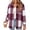 44# Dark Purple, variant on Women Flannel Shacket Jacket Plaid Button down Long Sleeve Shirt Fall Jackets for Winter Clothes Casual Shackets with Pockets Cute Trendy Fashion Clothing Black S