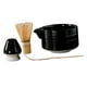 thumbnail image 4 of Juego de té Matcha japonés de 4 Uds., de bambú, soporte de cerámica para Matcha, cuenco de cuchara de bambú para la de té japonesa Negro Sunnimix batidor de matcha, 4 of 8