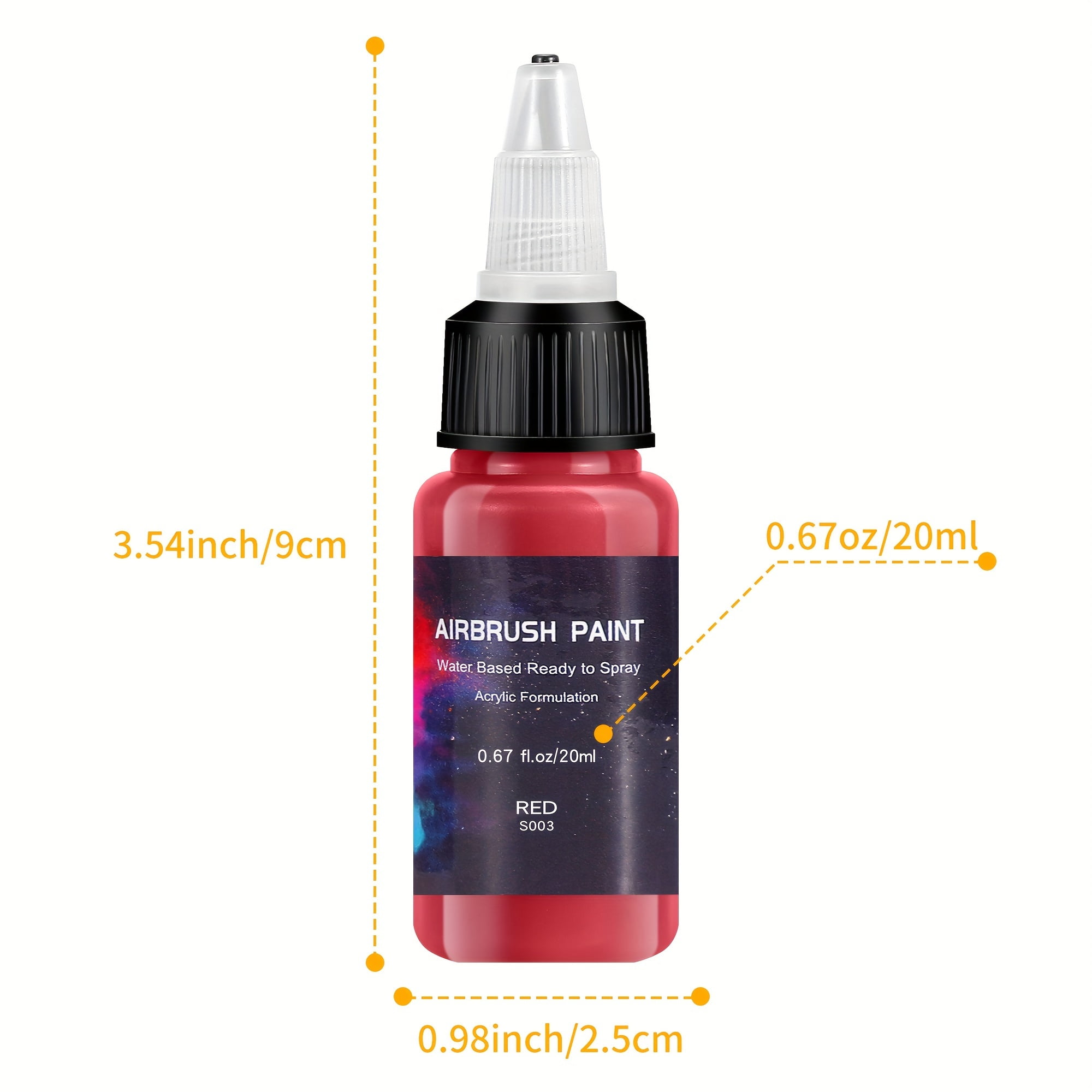 Airbrush Paint，EKOHERR 18-Color Acrylic Airbrush Paint Set