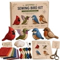 thumbnail image 2 of DIY Fabric Animal Sewing Craft Kit, Beginner Handmade Plush Making Set with Bird Gnome Dog Cat Patterns, Creative Art Gift Kit for DIY Handcraft Lovers, 2 of 7