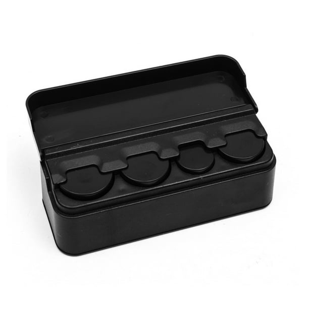 Boîte de rangement en plastique pour pièces de monnaie Euro distributeur de  pièces de monnaie porte-monnaie porte-monnaie boîte de rangement (noir) 