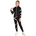 thumbnail image 3 of renvena Kids Ice Skating Jacket with Figure Skating Leggings Girls Zipper Outwear and Dance Pants Set Size 6-16 Pink 16, 3 of 7