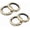 Brushed Brass, variant on Silver 5/8" Spring O-Ring Clip (4pcs) – Metal Opening Key Ring Holder for Purse, Bag & DIY Hardware (SCOS)