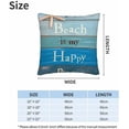 thumbnail image 3 of The Beach Throw Pillow Cover Set of 2 Cases Starfish Wooden Board Backdrop Funny Quote Outdoor Decor Pillowcase Home Square 18x18 Inch Pillow Slip, 3 of 6