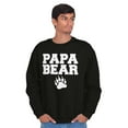 thumbnail image 3 of Papa Bear Dad Father's Day Pawprint Men's Crewneck Sweatshirt Brisco Brands L, 3 of 6