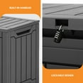 thumbnail image 3 of Uforic 100 Gallon Resin Deck Box, Outdoor Weatherproof & Lockable, Dark Gray, 3 of 9
