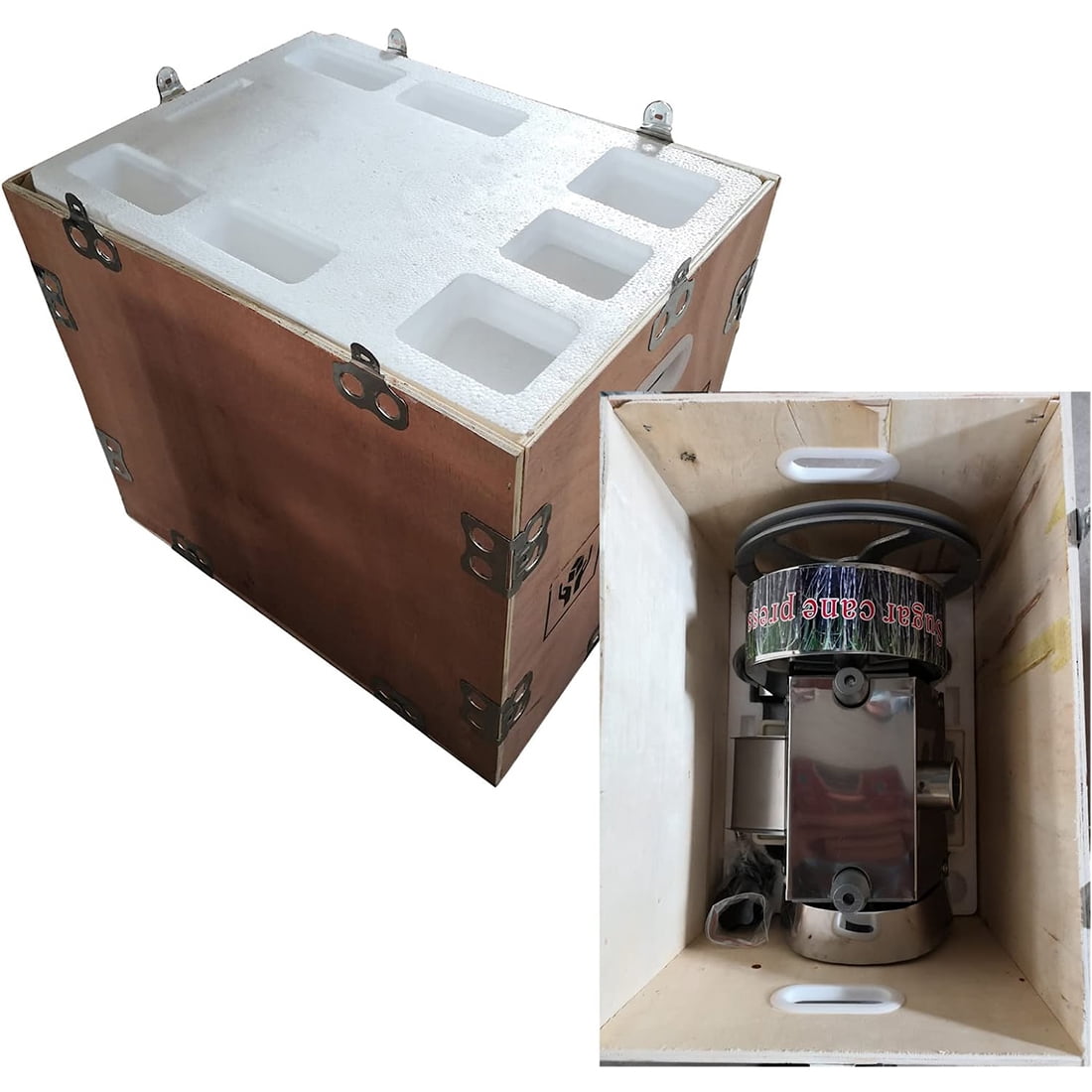 INTBUYING Manual Sugarcane Press Juice Machine Juice Extractor with 2 Knives
